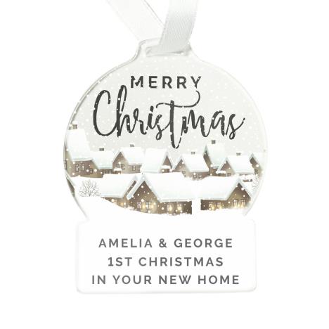 Personalised Christmas Home Acrylic Snowglobe Decoration £9.99